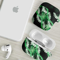 Puakenikeni Maile Lei AirPods Case Frangipani Green Tropical Leaves LT01 - Polynesian Pride