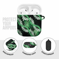 Puakenikeni Maile Lei AirPods Case Frangipani Green Tropical Leaves LT01 - Polynesian Pride