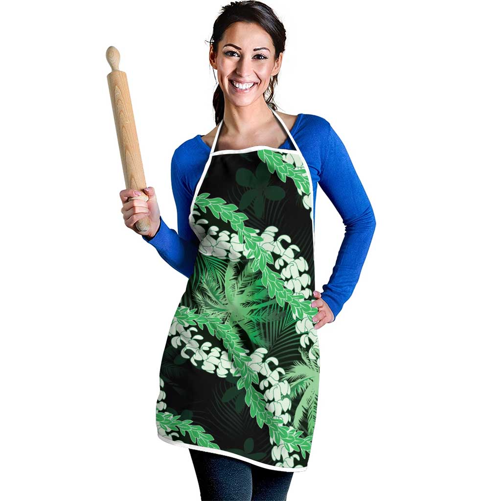 Puakenikeni Maile Lei Apron Frangipani Green Tropical Leaves