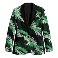 Puakenikeni Maile Lei Blazer Frangipani Green Tropical Leaves
