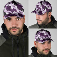 Puakenikeni Maile Lei Classic Cap Frangipani Purple Tropical Leaves LT01 - Polynesian Pride