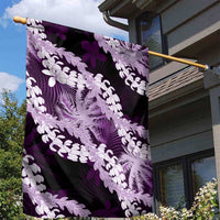 Puakenikeni Maile Lei Garden Flag Frangipani Purple Tropical Leaves