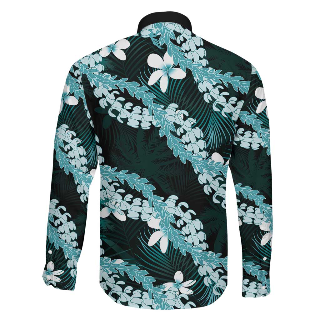 Puakenikeni Maile Lei Family Matching Puletasi and Hawaiian Shirt Frangipani Turquoise Tropical Leaves LT01 - Polynesian Pride