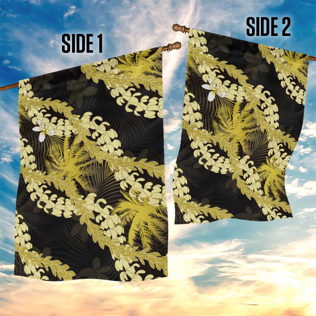 Puakenikeni Maile Lei Garden Flag Frangipani Yellow Tropical Leaves LT01 - Polynesian Pride