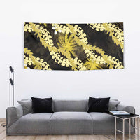 Puakenikeni Maile Lei Tapestry Frangipani Yellow Tropical Leaves LT01 - Polynesian Pride