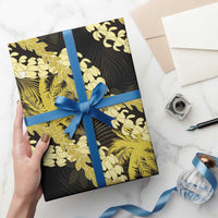 Puakenikeni Maile Lei Wrapping Paper Frangipani Yellow Tropical Leaves LT01 - Polynesian Pride