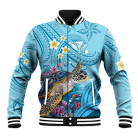 Personalized Hawaii Sea Turtle Baseball Jacket Hawaii Map Ocean Vibes