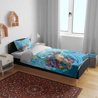 Personalized Hawaii Sea Turtle Bedding Set Hawaii Map Ocean Vibes LT01 - Polynesian Pride