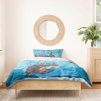 Personalized Hawaii Sea Turtle Bedding Set Hawaii Map Ocean Vibes LT01 - Polynesian Pride