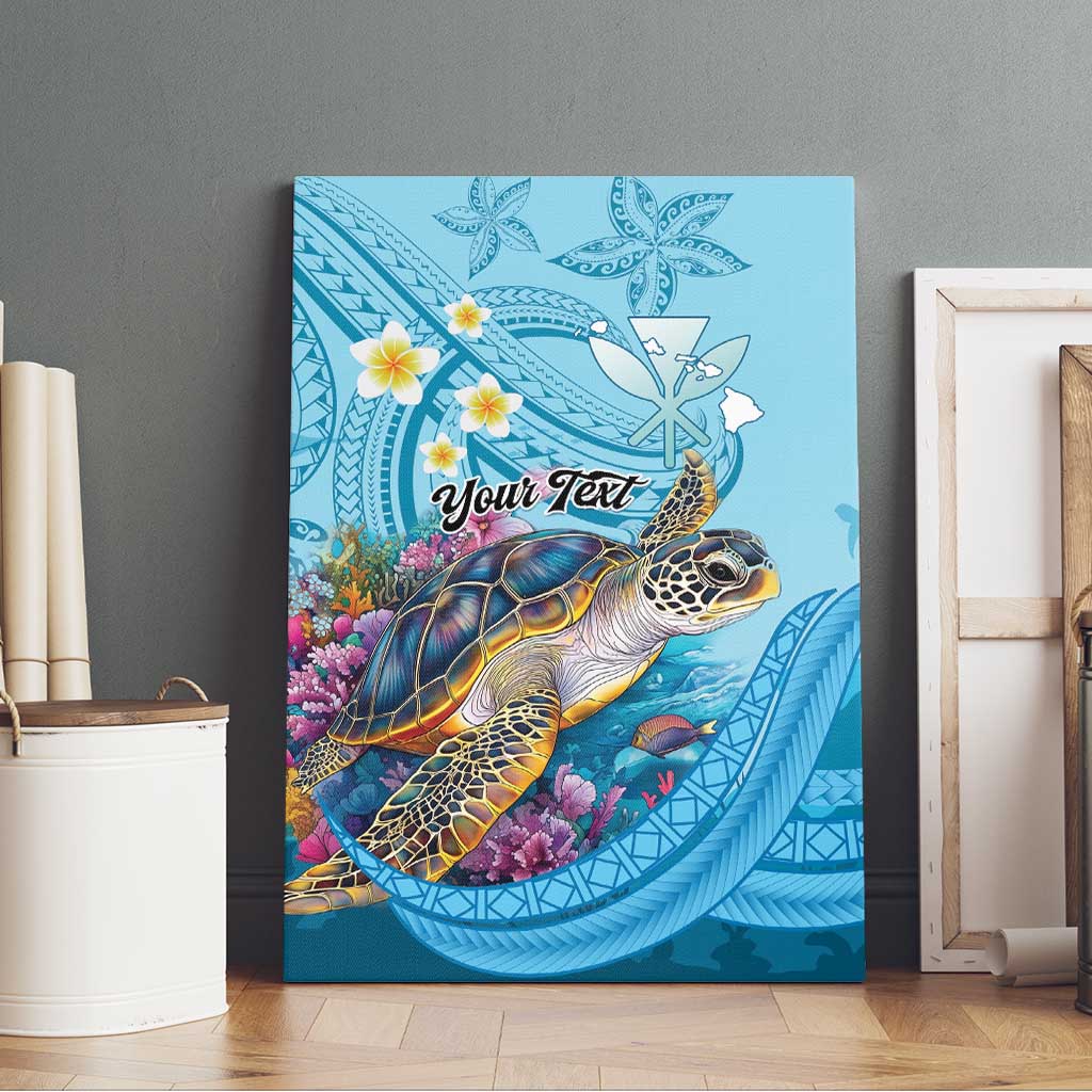 Personalized Hawaii Sea Turtle Canvas Wall Art Hawaii Map Ocean Vibes