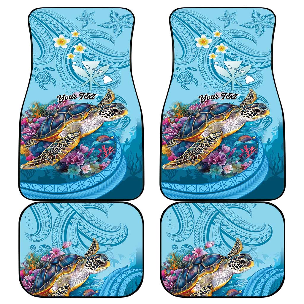 Personalized Hawaii Sea Turtle Car Mats Hawaii Map Ocean Vibes