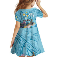 Personalized Hawaii Sea Turtle Family Matching Short Sleeve Bodycon Dress and Hawaiian Shirt Hawaii Map Ocean Vibes