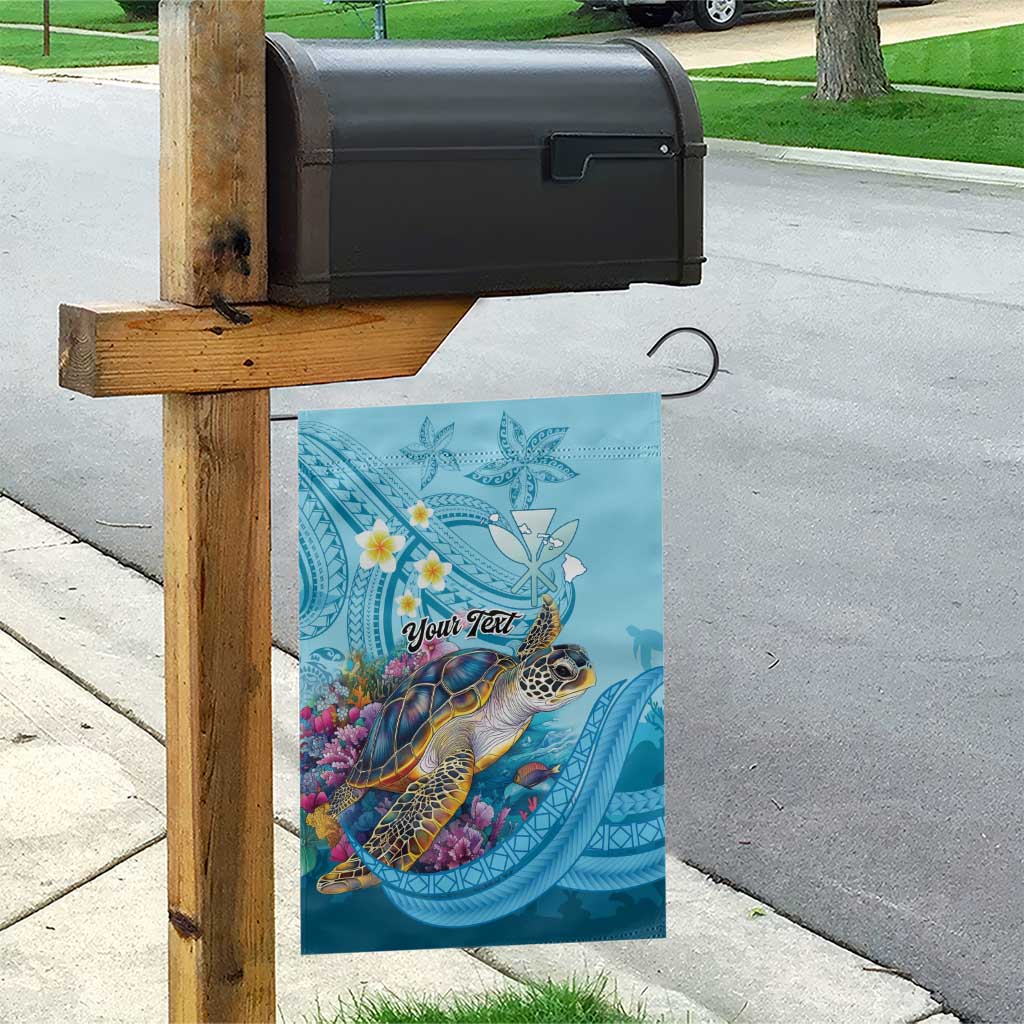 Personalized Hawaii Sea Turtle Garden Flag Hawaii Map Ocean Vibes