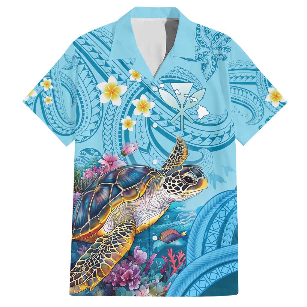 Personalized Hawaii Sea Turtle Hawaiian Shirt Hawaii Map Ocean Vibes