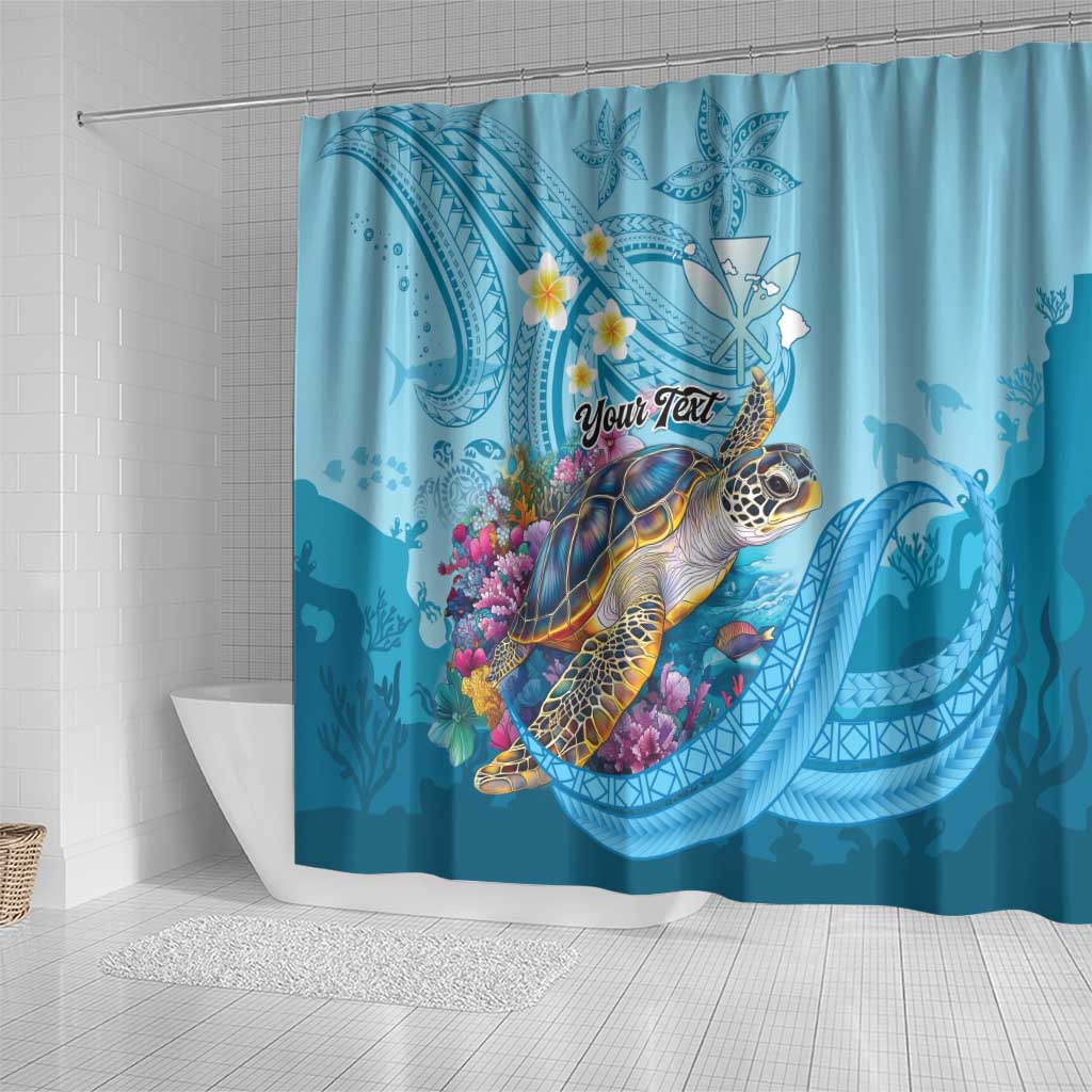 Personalized Hawaii Sea Turtle Shower Curtain Hawaii Map Ocean Vibes