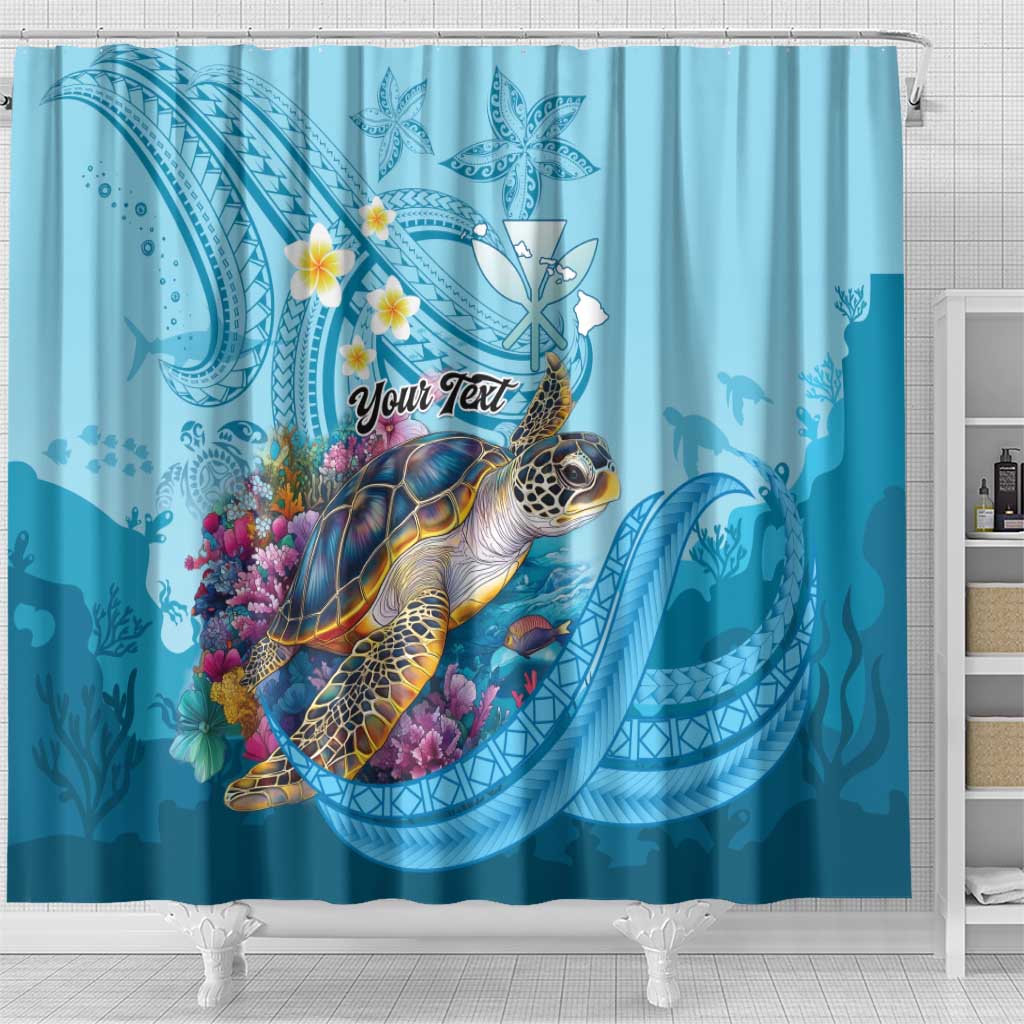 Personalized Hawaii Sea Turtle Shower Curtain Hawaii Map Ocean Vibes