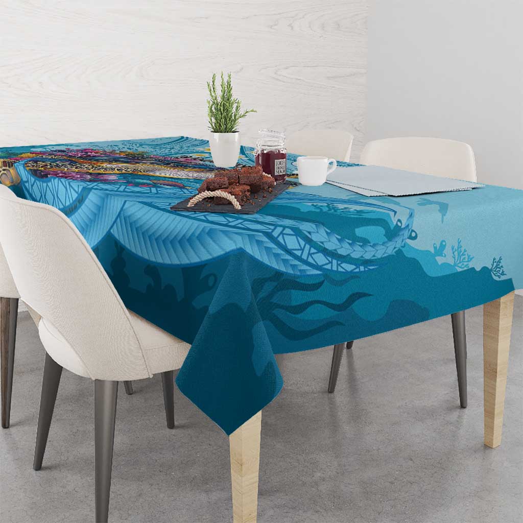 Personalized Hawaii Sea Turtle Tablecloth Hawaii Map Ocean Vibes