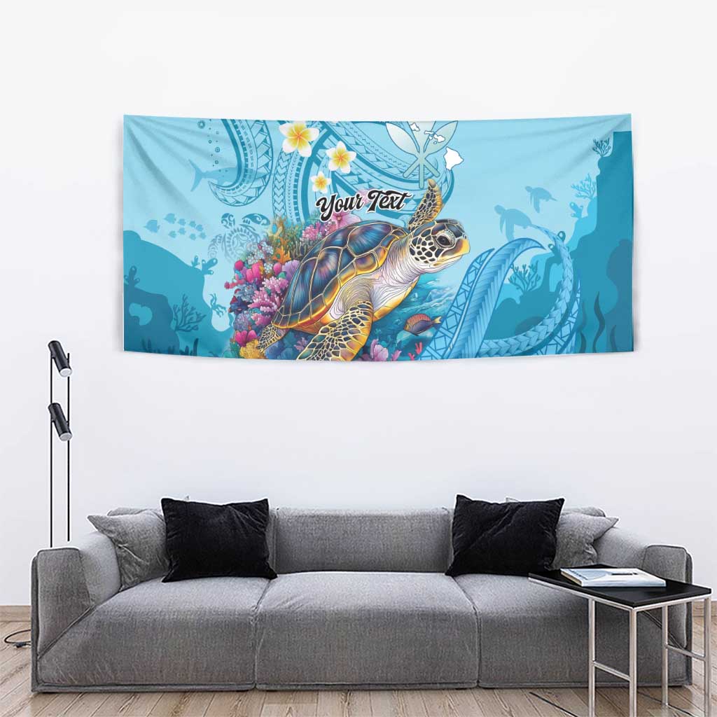 Personalized Hawaii Sea Turtle Tapestry Hawaii Map Ocean Vibes