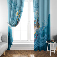 Personalized Hawaii Sea Turtle Window Curtain Hawaii Map Ocean Vibes