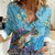 Personalized Hawaii Sea Turtle Women Casual Shirt Hawaii Map Ocean Vibes