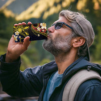 Philippines Spirit Tribal Sun Plumeria 4 in 1 Can Cooler Tumbler Red And Blue Polynesian Pattern