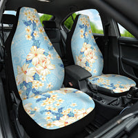 Hawaii Hibiscus Plumeria Blue Car Seat Cover Polynesian Pattern