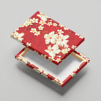 Hawaii Hibiscus Plumeria Red Canvas Wall Art Polynesian Pattern