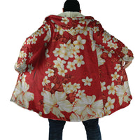 Hawaii Hibiscus Plumeria Red Cloak Polynesian Pattern