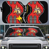 Papua New Guinea 50th Independence Auto Sun Shade PNG Batik Pattern - Polynesian Pride