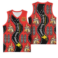 Papua New Guinea 50th Independence Basketball Jersey PNG Batik Pattern LT01 - Polynesian Pride