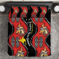 Papua New Guinea 50th Independence Bedding Set PNG Batik Pattern - Polynesian Pride