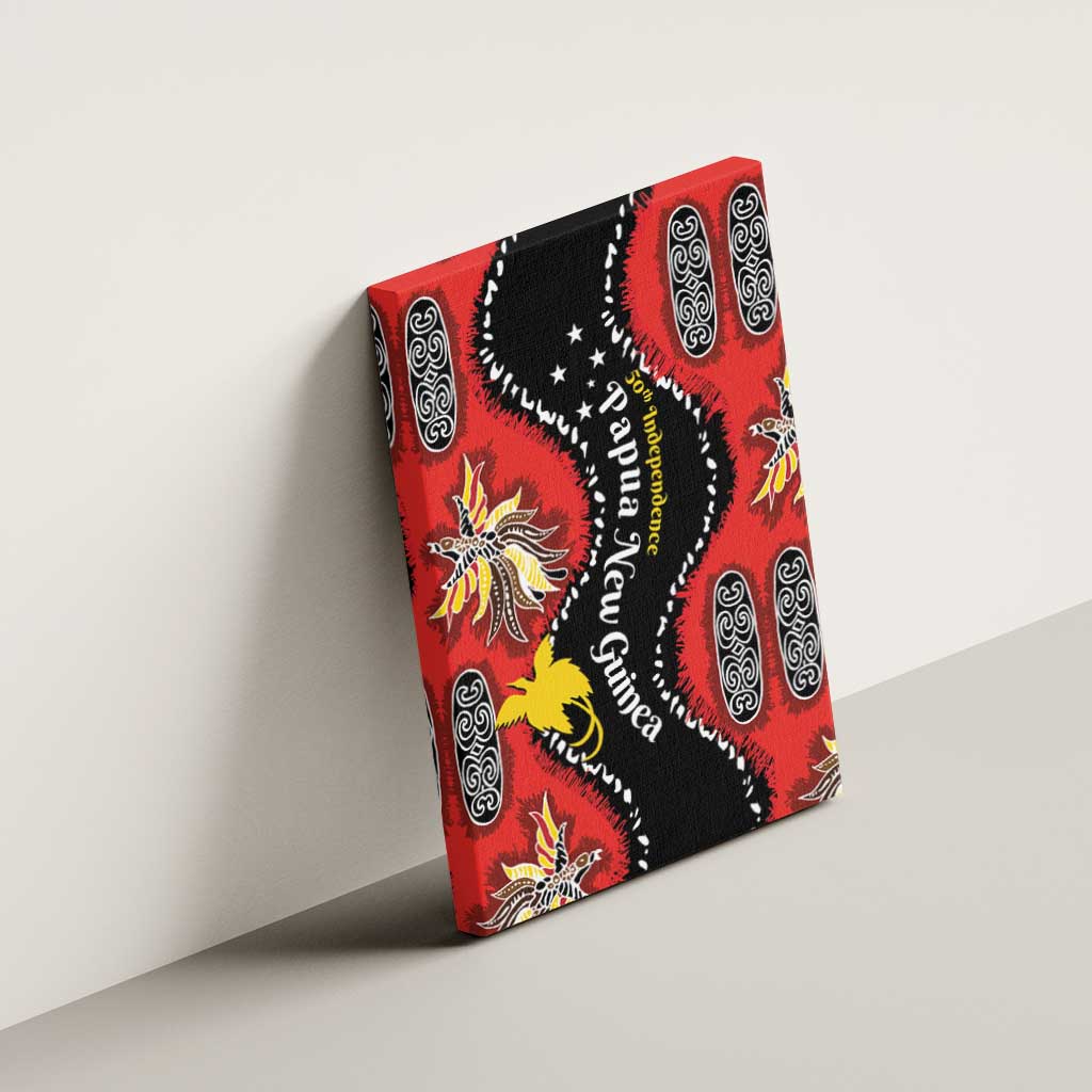 Papua New Guinea 50th Independence Canvas Wall Art PNG Batik Pattern - Polynesian Pride