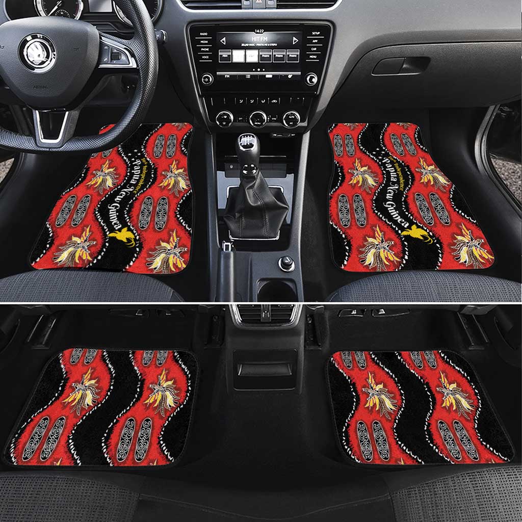 Papua New Guinea 50th Independence Car Mats PNG Batik Pattern - Polynesian Pride