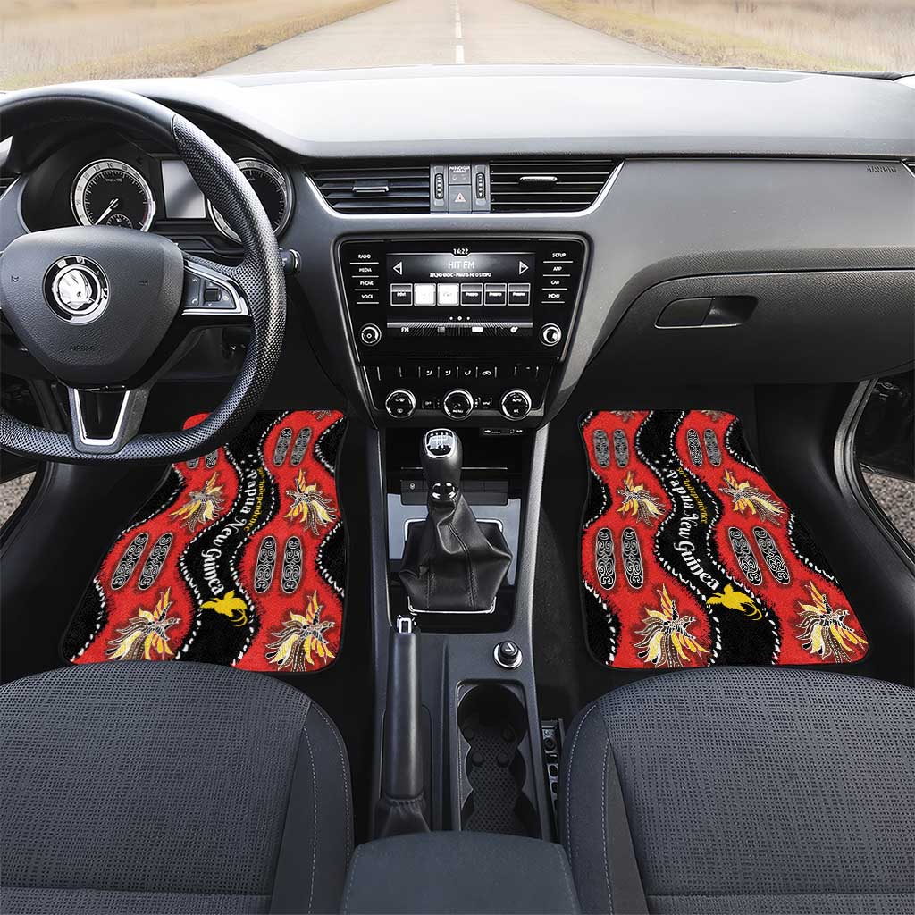 Papua New Guinea 50th Independence Car Mats PNG Batik Pattern - Polynesian Pride