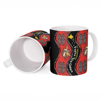 Papua New Guinea 50th Independence Ceramic Mug PNG Batik Pattern LT01 - Polynesian Pride