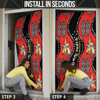 Papua New Guinea 50th Independence Door Cover PNG Batik Pattern - Polynesian Pride