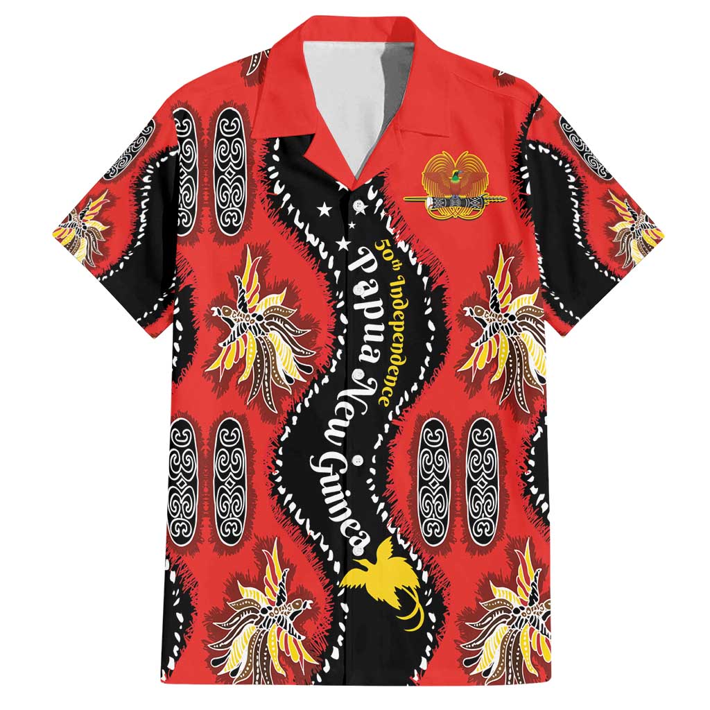 Papua New Guinea 50th Independence Family Matching Summer Maxi Dress and Hawaiian Shirt PNG Batik Pattern - Polynesian Pride