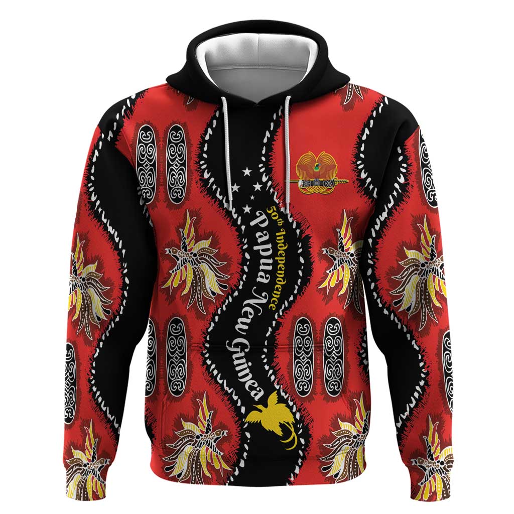 Papua New Guinea 50th Independence Hoodie PNG Batik Pattern - Polynesian Pride