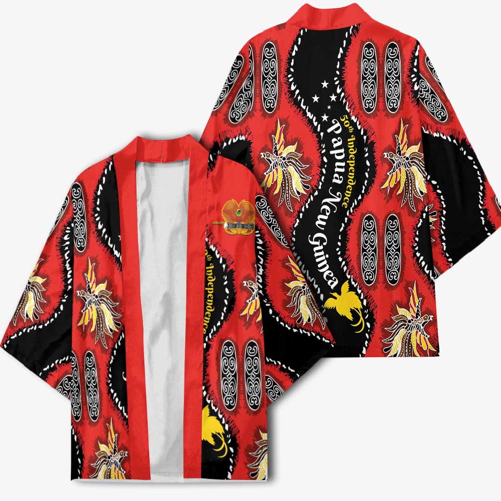 Papua New Guinea 50th Independence Kimono PNG Batik Pattern LT01 - Polynesian Pride