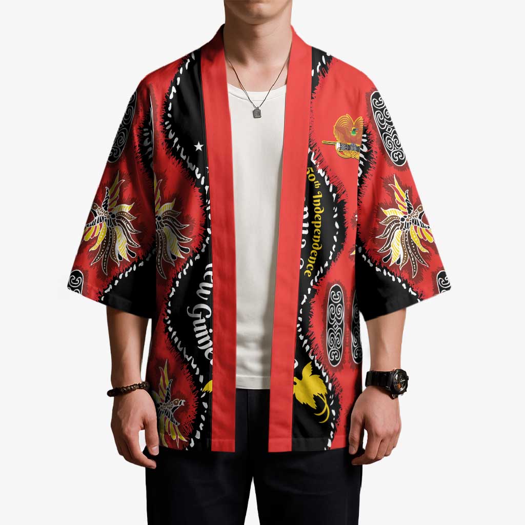 Papua New Guinea 50th Independence Kimono PNG Batik Pattern LT01 - Polynesian Pride