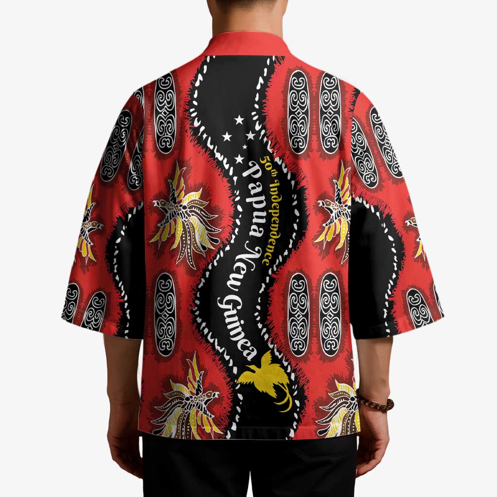 Papua New Guinea 50th Independence Kimono PNG Batik Pattern LT01 - Polynesian Pride