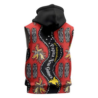 Papua New Guinea 50th Independence Sleeveless Hoodie PNG Batik Pattern LT01 - Polynesian Pride
