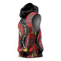 Papua New Guinea 50th Independence Sleeveless Hoodie PNG Batik Pattern LT01 - Polynesian Pride