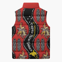 Papua New Guinea 50th Independence Sleeveless Puffer Jacket PNG Batik Pattern LT01 - Polynesian Pride