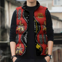 Papua New Guinea 50th Independence Sleeveless Puffer Jacket PNG Batik Pattern LT01 - Polynesian Pride