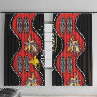 Papua New Guinea 50th Independence Window Curtain PNG Batik Pattern - Polynesian Pride