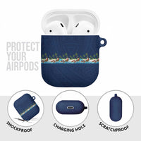 Hawaii Santa Riding Sea Turtle AirPods Case Mele Kalikimaka Polynesian Pattern - Polynesian Pride