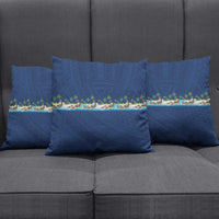 Hawaii Santa Riding Sea Turtle Pillow Cover Mele Kalikimaka Polynesian Pattern LT01 - Polynesian Pride