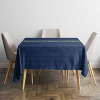 Hawaii Santa Riding Sea Turtle Tablecloth Mele Kalikimaka Polynesian Pattern LT01 - Polynesian Pride