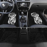 Personalized Hawaii King Kamehameha Car Mats Flag Polynesian Pattern LT01 Set 4pcs Black - Polynesian Pride
